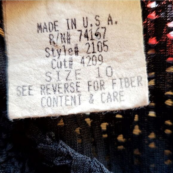 🔺️Vintage Sharade Black Crinkle Tunic/Mini Dress Size 10 - Picture 6 of 7